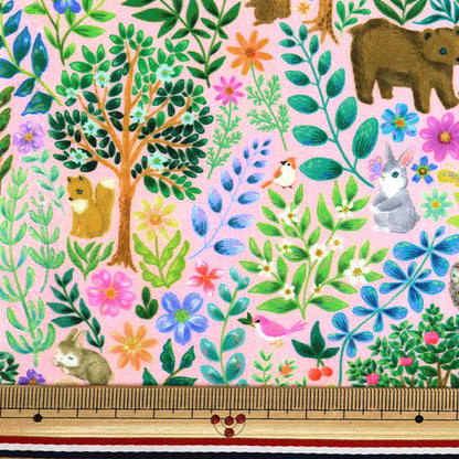 [Quantity starting from 5] Fabric "60 Loan Digital Print 22fabric Flat Leaf Pink DP-4440-1A"