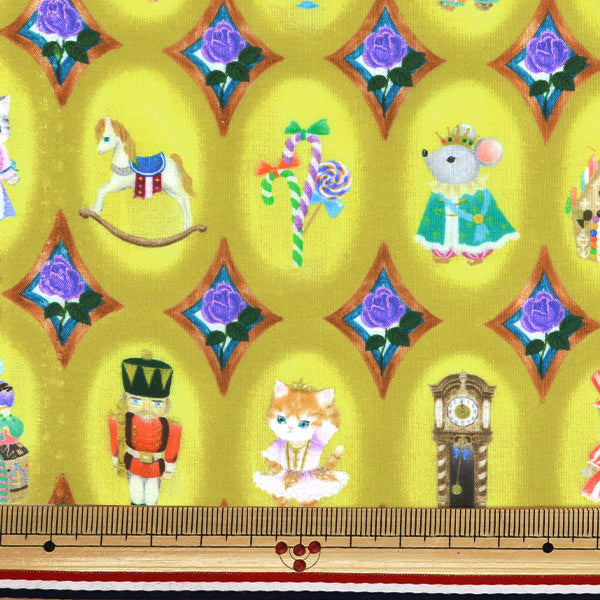 [Quantity starting from 5] Fabric "60 Loan Digital Print 22fabric Twinkle Toy Mustard DP-4440-2B"