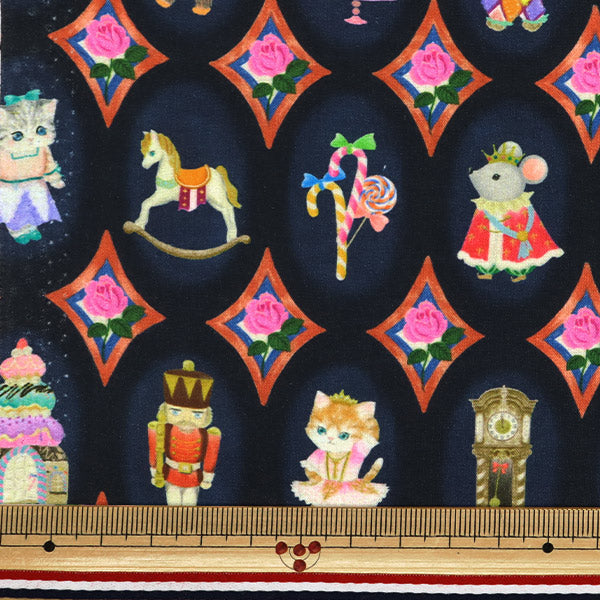 [Quantity starting from 5] Fabric "60 Loan Digital Print 22fabric Twinkle Toy Navy DP-4440-2C"