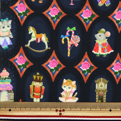 [Quantity starting from 5] Fabric "60 Loan Digital Print 22fabric Twinkle Toy Navy DP-4440-2C"