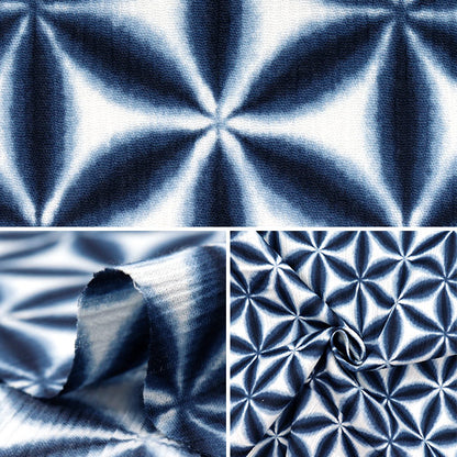 [Quantity starting from 5] Fabric "Takashima Chijimi Hemp Leaves Navy R9012-1A"