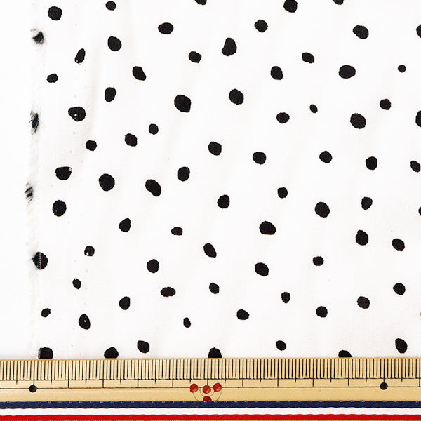 [Quantity starting from 5] Fabric "Melty Rayon Dalmatian Off-White RYPT-DA-F"