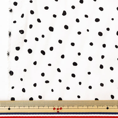 [Quantity starting from 5] Fabric "Melty Rayon Dalmatian Off-White RYPT-DA-F"