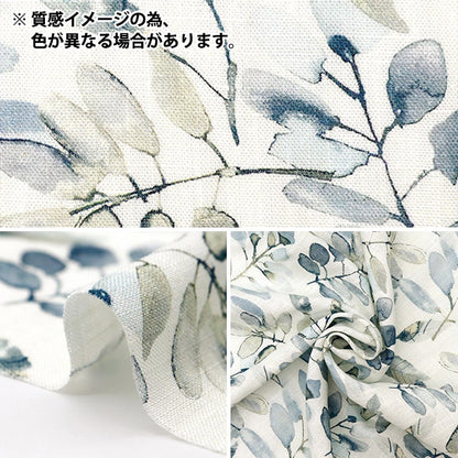 [数量从5开始] 织物 “ Toromi亚麻印刷喷墨花卉图案liryp-ink-gy" 【Yuzawaya原来的】