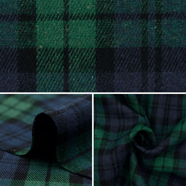 [From quantity 5] Fabric 『Fabric Wrinkle Brushed check black watch TC-CHE-1BKW"