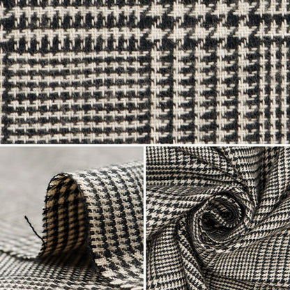 [From quantity 5] Fabric "Wool -like melting brushed check Glen Check RTL-CHE-1GLC"