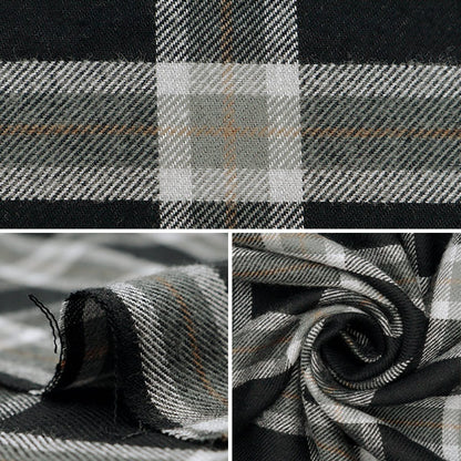 [From quantity 5] Fabric "Wear-like brushed back brush check lattice check black RTL-CHE-8BKP"
