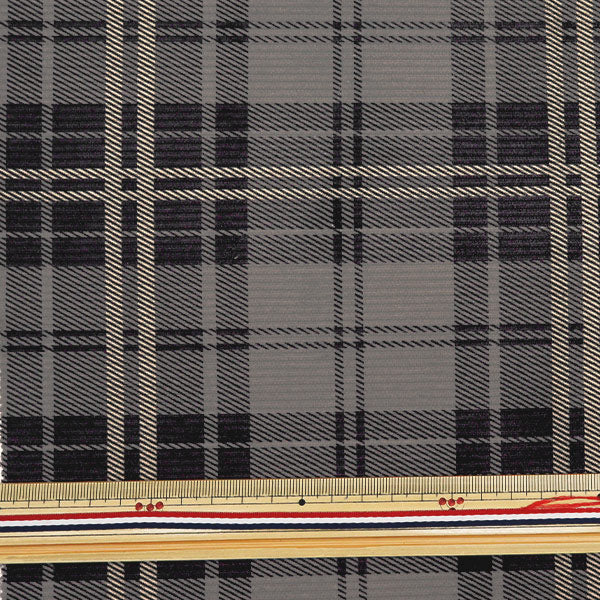 [From quantity 5] Fabric "11W Corduroy Soft Processing Check Gray COR11P-CHE-GB"