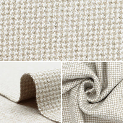 [From quantity 5] Fabric "Woollike polyester Houndstooth Beige WLLKP-FT-BE"