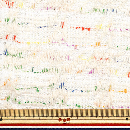 [From quantity 5] Fabric "knitTweed White ZQ2312-1" 【Yuzawayaoriginal】