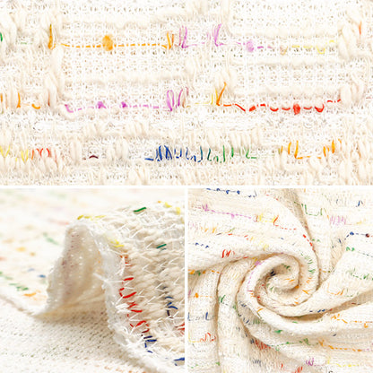 [From quantity 5] Fabric "knitTweed White ZQ2312-1" 【Yuzawayaoriginal】