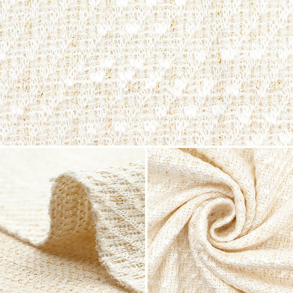 [From quantity 5] Fabric "knitTweed White ZQ2347-1" 【Yuzawayaoriginal】