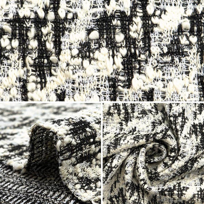 [From quantity 5] Fabric "knitTweed Black ZQ2350-3" 【Yuzawayaoriginal】