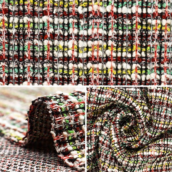 [From quantity 5] Fabric "knitTweed Red ZQ2360-1" 【Yuzawayaoriginal】