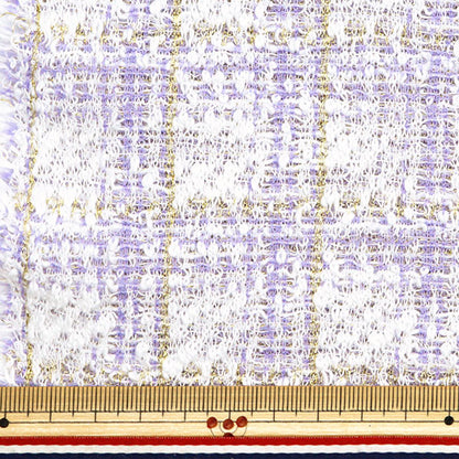 [From quantity 5] Fabric "knitTweed Purple ZQ2369-2" 【Yuzawayaoriginal】
