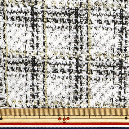[From quantity 5] Fabric "knitTweed Black ZQ2369-4" 【Yuzawayaoriginal】