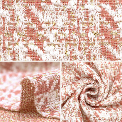 [From quantity 5] Fabric "knitTweed Pink ZQ2381-1" 【Yuzawayaoriginal】