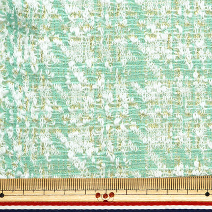 [From quantity 5] Fabric "knitTweed Mint ZQ2381-2" 【Yuzawayaoriginal】