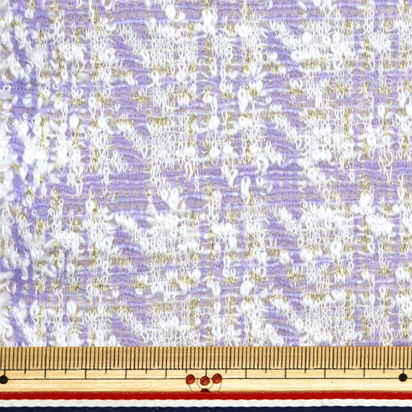 [From quantity 5] Fabric "knitTweed Purple ZQ2381-3" 【Yuzawayaoriginal】