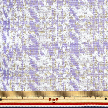 [From quantity 5] Fabric "knitTweed Purple ZQ2381-3" 【Yuzawayaoriginal】