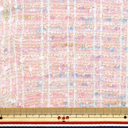 [From quantity 5] Fabric "knitTweed Pink ZQ2395-1" 【Yuzawayaoriginal】
