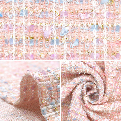 [From quantity 5] Fabric "knitTweed Pink ZQ2395-1" 【Yuzawayaoriginal】