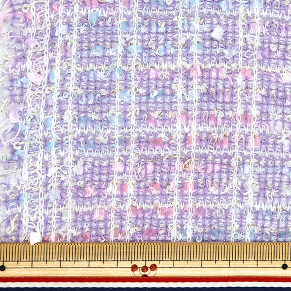 [From quantity 5] Fabric "knitTweed Purple ZQ2395-2" 【Yuzawayaoriginal】
