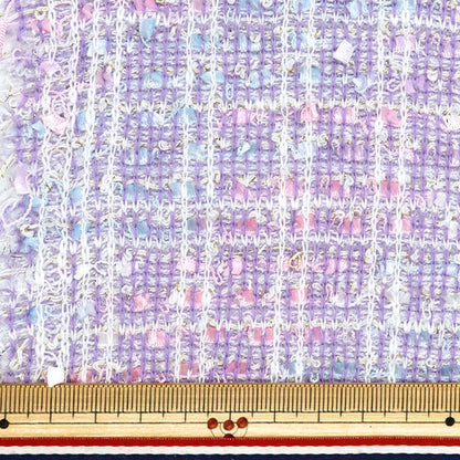 [From quantity 5] Fabric "knitTweed Purple ZQ2395-2" 【Yuzawayaoriginal】