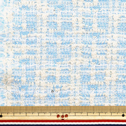 [From quantity 5] Fabric "knitTweed Blue ZQ2409-2" 【Yuzawayaoriginal】