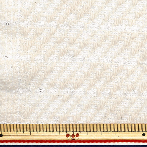 [From quantity 5] Fabric "knitTweed White ZQ2410-1" 【Yuzawayaoriginal】