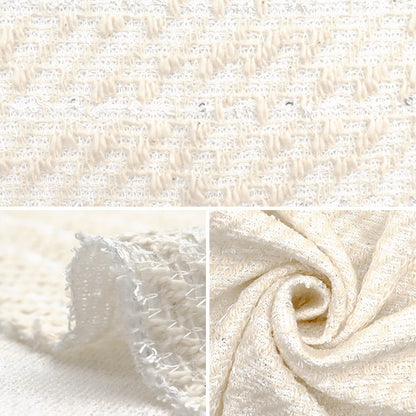 [From quantity 5] Fabric "knitTweed White ZQ2410-1" 【Yuzawayaoriginal】