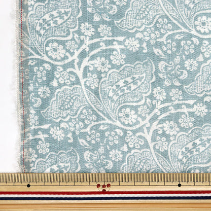 [Quantity starting from 5] Fabric "Toromi Linen Print LEAFCHINTZ Blue LIRYP-LC-BL"