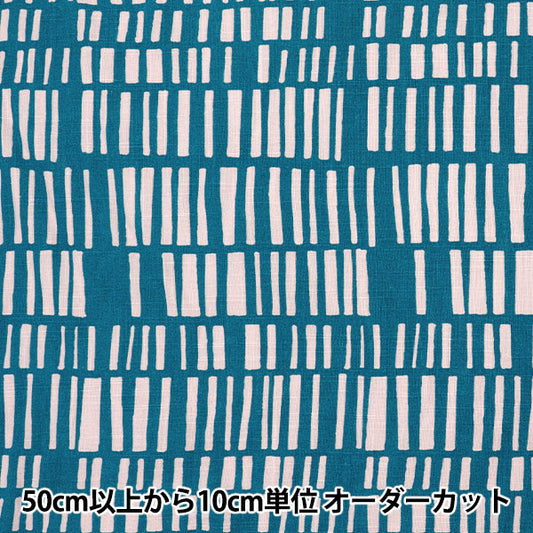 [Quantity starting from 5] Fabric "Toromi Linen Print NORDICGEOMETRY Blue x Pink LIRYP-NG-BLPK"