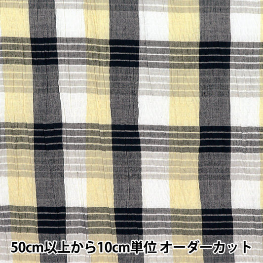 [Quantity starting from 5] Fabric "Year-dyed check shirring INCHEST-01WHA"