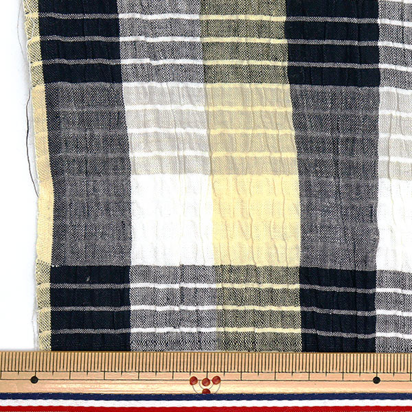 [Quantity starting from 5] Fabric "Year-dyed check shirring INCHEST-01WHA"
