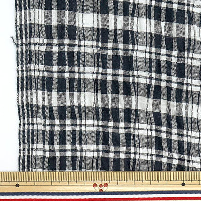 [Quantity starting from 5] Fabric "Year-dyed check shirring INCHEST-02WHB"