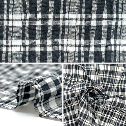 [Quantity starting from 5] Fabric "Year-dyed check shirring INCHEST-02WHB"