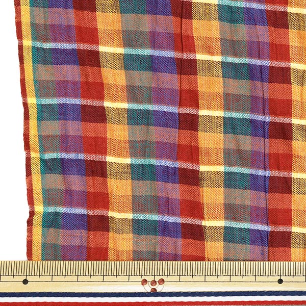 [Quantity starting from 5] Fabric "Year-dyed check shirring INCHEST-06RE"