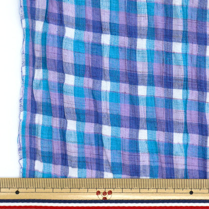 [Quantity starting from 5] Fabric "Year-dyed check shirring INCHEST-09BGY"