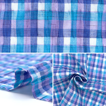 [Quantity starting from 5] Fabric "Year-dyed check shirring INCHEST-09BGY"