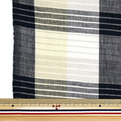 [Quantity starting from 5] Fabric "Year dye check INCHEPL-01WHA"