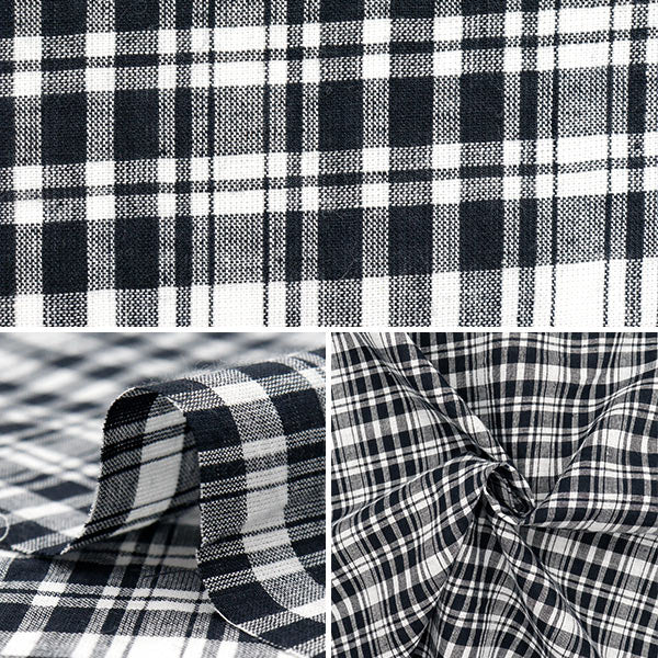 [Quantity starting from 5] Fabric "Year dye check INCHEPL-02WHB"
