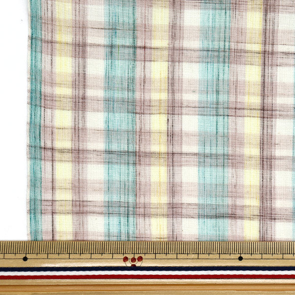 [Quantity starting from 5] Fabric "Year-dyed Check INCHEPL-03PPB"