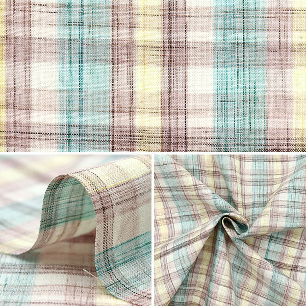 [Quantity starting from 5] Fabric "Year-dyed Check INCHEPL-03PPB"