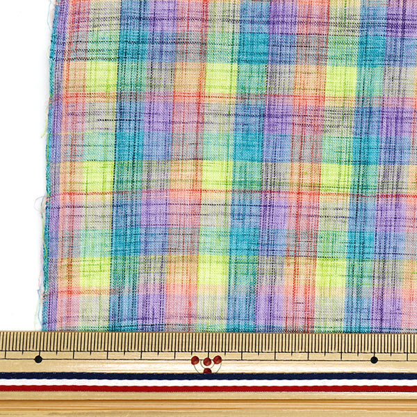 [Quantity starting from 5] Fabric "Year-dyed Check INCHEPL-04MIX"