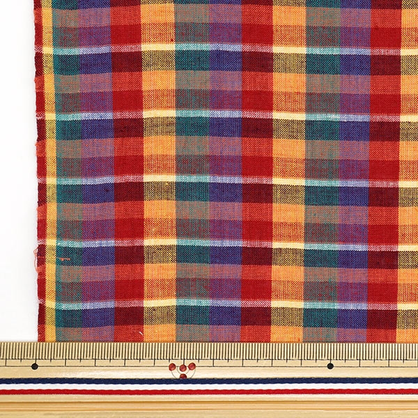 [Quantity starting from 5] Fabric "Year-dyed Check INCHEPL-06RE"