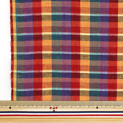 [Quantity starting from 5] Fabric "Year-dyed Check INCHEPL-06RE"