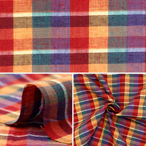 [Quantity starting from 5] Fabric "Year-dyed Check INCHEPL-06RE"