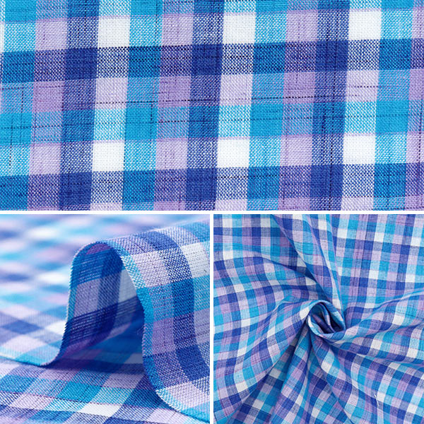 [Quantity starting from 5] Fabric "Year dye check INCHEPL-08BLP"