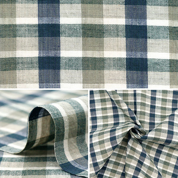 [Quantity starting from 5] Fabric "Year dye check INCHEPL-09BGY"